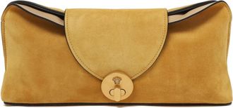Versace Camel Suede Clutch Tas - Dames - Clutches - Geel - ONE Size - Leer - Tassen