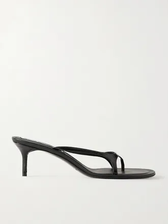 Acne Studios Sandali In Vernice - Nero