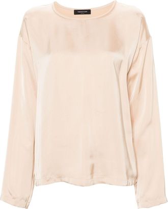 Fabiana Filippi silk satin blouse - women - Viscose - 40 - Neutrals