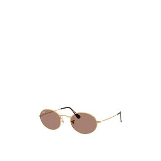 Ray-Ban Ovale Metalen Zonnebril - Heren - Zonnebrillen - Geel - 51 MM - Accessoires