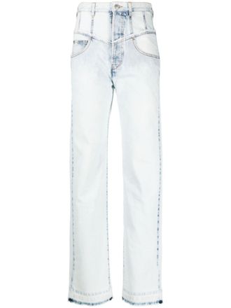 Isabel Marant Noemie high-rise straight-leg jeans - Blue