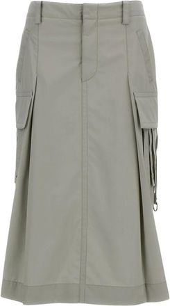 Durazzi Milano Cargo-pocket Rok - Dames - Midirokken - Grijs - M - Katoen - Rokken