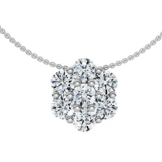 Pompeii3 1/2Ct Diamond Pendant Womens Necklace 14k Gold Lab Grown