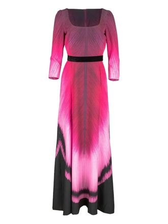 Mary Katrantzou Allegra square-neck maxi dress - women - Polyester/Elastane - 10 - Pink