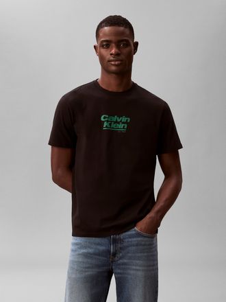 Calvin Klein Jeans T-Shirt CALVIN KLEIN JEANS, Herren, Gr. XXL, schwarz, Jersey, Obermaterial: 100% Baumwolle, unifarben, regular fit normal, Rundhals, abgesteppte Kante