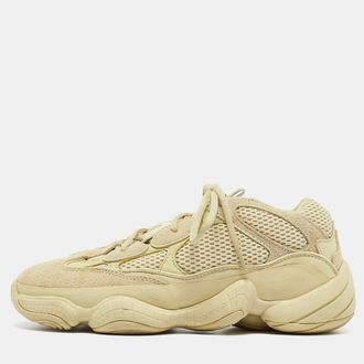 adidas Yellow Mesh and Suede 500 Super Moon Yellow Sneakers Size 42 2/3