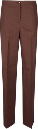 Pinko Jacopone Pantalone - Dames - Chinos - Bruin - S - Katoen - Broeken