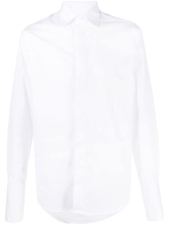 Canali slim-cut tailored shirt - White