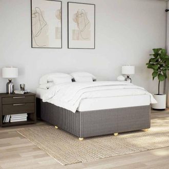 vidaXL Cama Sin Colch&oacute;n Tela Gris Taupe 140x190 Cm Vidaxl