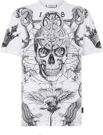 Philipp Plein Round Neck T-Shirt Tattoo
