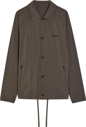 Emporio Armani Logo-embroidered Woven Shirt - Brown - 52 (IT52 / XL)