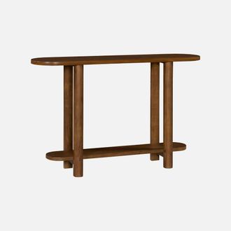 Sweeek Consola Ovalada De Madera De Acacia De 2 Niveles