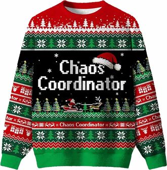 Generic Geek Excel Ugly Christmas Sweater for Men,Women, Ugly Christmas Sweatshirts Funny Christmas Jumper Christmas Outfit,Crew Neck Christmas Jumper,Advent 