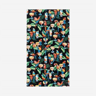 Slowtide Cocktail Party Beach Towel In Black