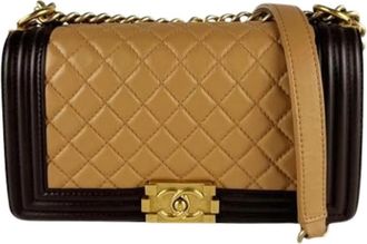 Chanel Pre-owned Vintage Shoulder Bag - Dames - Vintage Schoudertas - Beige - ONE Size - Leer - Vintage