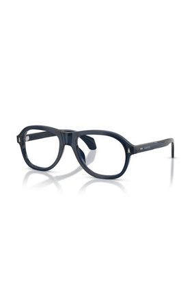 Moncler 55mm Rectangle optical glasses in Blue at Nordstrom