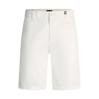 Strellson Korte Broeken, Heren, Wit, W35, Katoen, Chino Shorts met Logo Details
