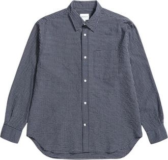 Norse Projects Espevik Oversized Check Shirt - Heren - Casual Overhemden - Blauw - M - Katoen - Overhemden