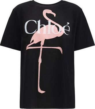 Chlo&eacute; Zwarte Katoenen T-shirt
