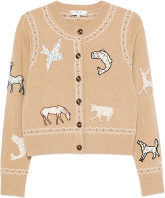 Sea New York Winslow Animal-patch Cardigan