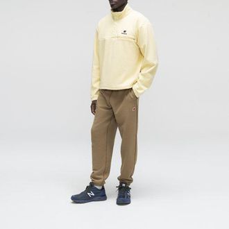 New Balance Hombre Made in USA Snap Fleece Top en Beige, Poly Fleece, Talla L