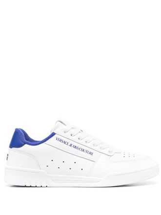 Versace Jeans Couture logo-print low-top sneakers - men - Rubber/Calf Leather/Calf Leather/Fabric/Rubber - 39 - White