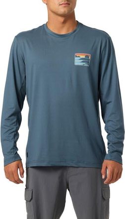 O'Neill Dawn Long Sleeve Performance Graphic T-Shirt in Dark Slate at Nordstrom, Size X-Large