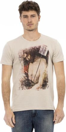 Trussardi Casual T-shirt met ronde hals - Heren - T-shirts - Beige - S - Tops