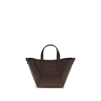 Brunello Cucinelli Bordeaux Calf Leather Bos Taurus Shoulder Womens Bag