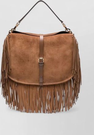 Etro crossbody pony bag fringes xl suede