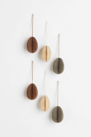 H&M 6er-Pack Osterdekorationen - Hellbeige