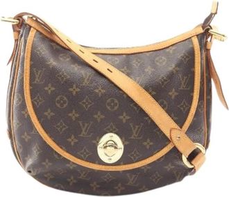 Louis Vuitton Pre-owned Tulum GM Monogram Coated Canvas Schoudertas - Dames - Vintage Schoudertas - Bruin - ONE Size - Leer - Vintage