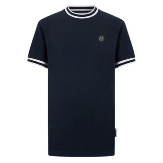 Philipp Plein T-shirt Ronde Hals Korte Mouw - Heren - Tops - Blauw - Maat: 3XL Katoen