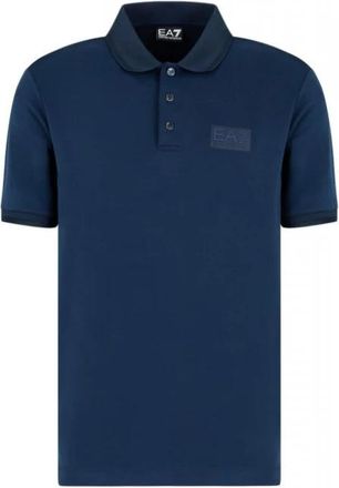 Emporio Armani Polo Logo - Heren - Polos - Blauw - L - Polyester - Tops