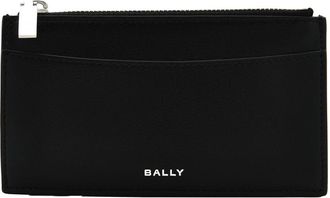 Bally Banque Zip Leather Card Holder