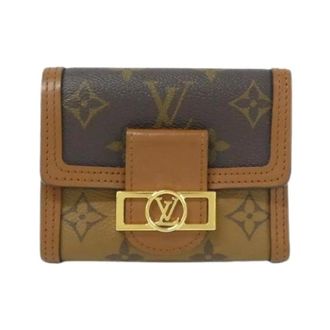 Louis Vuitton Pre-owned Wallets, female, Brown, Size: ONE SIZE Pre-owned Portefeuille Dauphine Compact Monogram Wallet