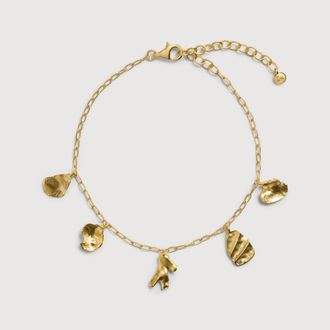 Monica Vinader Gold Fragments Asymmetric Station Chain Bracelet