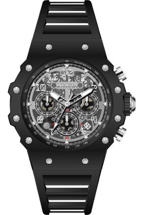 Invicta Racing 69669 Herenhorloge - Quartz Uurwerk - Acryl met Zilveren Wijzerplaat - 43 mm