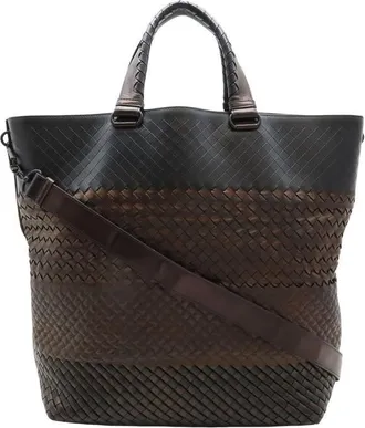 Bottega Veneta Pre-owned Bottega Veneta Bicolor Nappa Intrecciato Imperatore Convertible Tote Ladies GMYR8EHY80556PYE