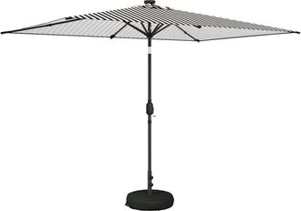 vidaXL Parasol De Jard&iacute;n Con Luces Led Y Base 200 X 300 Cm Poli&eacute;ster Vidaxl