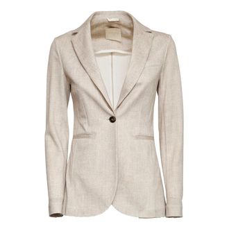 Circolo 1901 Blazers, female, Beige, Size: 2XS Blazer monopetto