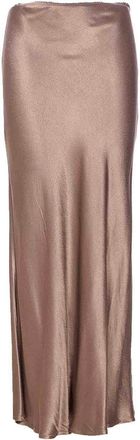 Eleh Grigio Fango Skirt With Lateral Zip Closure