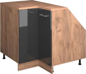 Vicco Armario Para Techo Inclinado Armario De Esquina Rion, Antracita Alto Brillo, 75.6 X 81.6 Cm Con 1 Puerta, Carcasa Del Armario 60 Cm De Profundidad, Vi