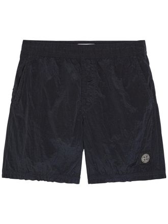 Stone Island Logo-appliqu&eacute;d Nylon Shorts - Navy - XL