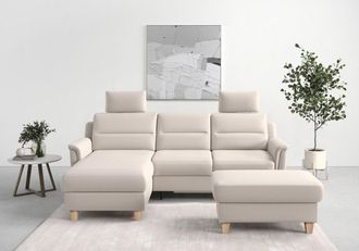 Sit&more Ecksofa »Farö L-Form« inklusive Federkern, wahlweise mit Bettfunktion und Bettkasten