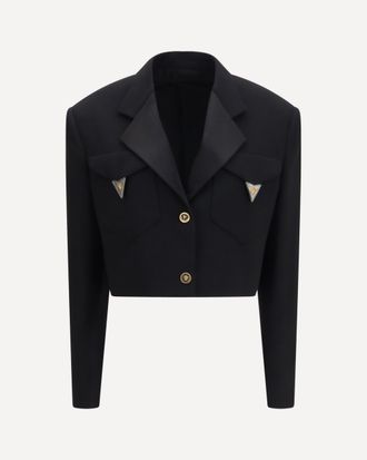 Versace Cropped wool Blazer Female 40