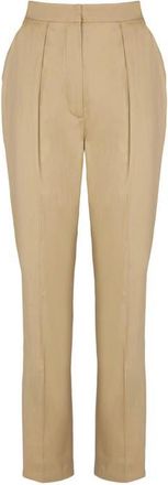 Balmain Darted 7/8 trousers in cotton gabardine in Beige at Nordstrom, Size 40 Eu