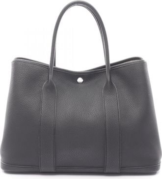 Herm&egrave;s Black Negonda Leather Leather Tote Bag (Pre-Owned)