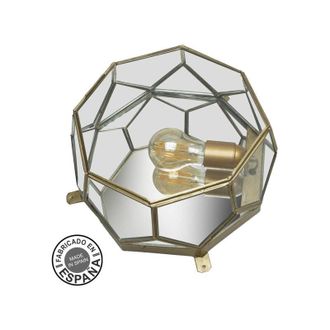 Fabrilamp Plafon lente 1xe27 cuero 13x25x25 cm