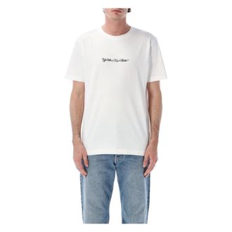 Off-white T-Shirts, male, White, Size: XL Script Arrow Slim Tee